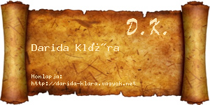 Darida Klára névjegykártya